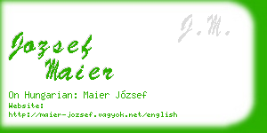 jozsef maier business card